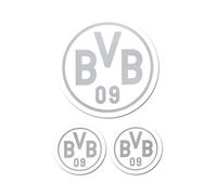 BVB Aufkleber Emblem 3er-Set transparent silber