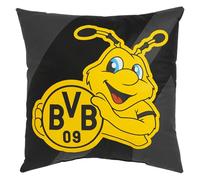 BVB Borussia Dortmund Emma Mascot Design Cushion 40 x 40 cm 100% Cotton Black/Yellow