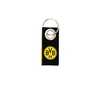 BVB Felt Key Fob, Black with Yellow Accent, BVB Logo, Borussia Dortmund Fan Item