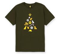 BVB Winter Wonder T-Shirt Olive Green Organic Cotton Christmas Design with BVB Emblem Small