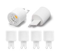 BVCL G9 LED Spot Bulb 1.5W Equiv 20W Halogen, 150lm 230V Non-Dimmable No Flicker Ceramic Base 38° High Lifespan for Crystal Chandelier Microwave, 5 Pieces(Warm White 3000K)