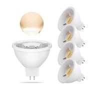 BVCL MR16 GU5.3 LED Lamp, 7W Dimmable Spotlight, 650Lm Bulb,7W Replaces 70W MR16 Halogen Light Bulb, AC/DC 190-260V Flicker Free Spotlight, 5Pack (Color : Warm white)
