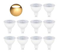 BVCL MR16 GU5.3 LED Light Bulbs, 5W 500LM Dimmable GU5.3 Spot Light Bulb AC 220-240V, Equivalent for 50W Halogen Lamp, 120° Beam Angle (Color : Warm White 3000K, Size : 10 PCS)