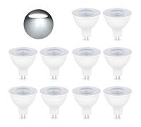 BVCL MR16 GU5.3 LED Light Bulbs, 5W 500LM Dimmable GU5.3 Spot Light Bulb AC 220-240V, Equivalent for 50W Halogen Lamp, 120° Beam Angle (Color : Cool White 6000K, Size : 10 PCS)