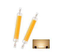 BVCL R7s LED 118mm Lamp, Dimmable Light Bulb 10W, Equivalent to 100W halogen bulb, 1000LM, No Flicker, 360° Beam Angle, COB Bulb (Color : Warm white 2700K, Size : 118mm 2pcs)