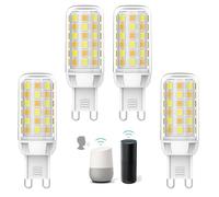 BVCL Wi-Fi Smart G9 LED Bulbs Dimmable, 3W 320 Lumen AC 230V 2700K-6000K, Brightness Adjustable 1%-100%, Compatible with Alexa/Google Home, Voice Control(4pcs)