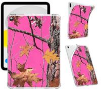 BVCLKJPOI Case Clear for iPad 9.7 (6th/5th Generation, 2018/2017), Slim Lightweight Shockproof Anti-Yellowing Soft TPU Transparent Protective Cover for iPad 9.7 inch, Pink Dead Wood