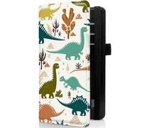 BVCLKJPOI Checkbook Cover for Women & Men, RFID Check book Cover Faux Leather Checkbook Cover for Duplicate Checks & Credit Cards, with Pen Holder Checkbook Cover for Personal Checkbook, Dinosaur