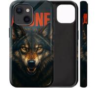 BVCLKJPOI Dual-Layer Shockproof Phone Case for iPhone 15, Hybrid Hard PC Back with Soft Silicone Bumper, Full Body Slim Fit Protective Case for iPhone 15 6.1 inch, Lone Wolf