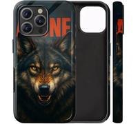 BVCLKJPOI Dual-Layer Shockproof Phone Case for iPhone 16 Pro Max, Hybrid Hard PC Back with Soft Silicone Bumper, Full Body Slim Fit Protective Case for iPhone 16 Pro Max 6.9 inch, Lone Wolf