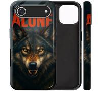 BVCLKJPOI Dual-Layer Shockproof Phone Case for iPhone Air, Hybrid Hard PC Back with Soft Silicone Bumper, Full Body Slim Fit Protective Case for iPhone 17 Air 6.5 inch, Lone Wolf