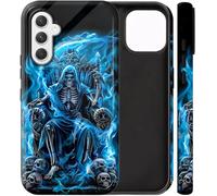 BVCLKJPOI Dual-Layer Shockproof Phone Case for Samsung Galaxy A17 5G, Hybrid Hard PC Back with Soft Silicone Bumper, Full Body Slim Fit Protective Case for Galaxy A17 5G 6.7 inch, Skull Throne