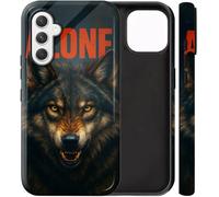 BVCLKJPOI Dual-Layer Shockproof Phone Case for Samsung Galaxy S24 5G, Hybrid Hard PC Back with Soft Silicone Bumper, Full Body Slim Fit Protective Case for Galaxy S24 5G 6.2 inch, Lone Wolf