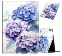 BVCLKJPOI Fire HD 8 Tablet Case 2024/2022/2020 (12th/10th Gen) - Slim PU Leather Folio Cover with Auto Wake Sleep, Strong Durable Shockproof Stand Case for Fire HD 8 Plus, Hydrangea Flowers