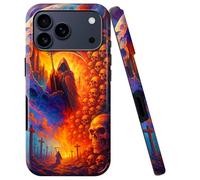 BVCLKJPOI for iPhone 17 Pro Max Case, Girl Women Boy Shockproof Dual-Layer TPU+PC Phone Cover, Anti-Scratch Slim Durable Hard Hybrid Shell for iPhone 17 Pro Max 5G 6.9", Death Skeleton Underworld
