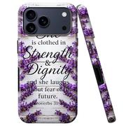 BVCLKJPOI for iPhone 17 Pro Max Case, Girl Women Boy Shockproof Dual-Layer TPU+PC Phone Cover, Anti-Scratch Slim Durable Hard Hybrid Shell for iPhone 17 Pro Max 5G 6.9", Proverbs 31:25