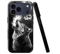BVCLKJPOI for iPhone 17 Pro Max Case, Girl Women Boy Shockproof Dual-Layer TPU+PC Phone Cover, Anti-Scratch Slim Durable Hard Hybrid Shell for iPhone 17 Pro Max 5G 6.9", Wolf Skull