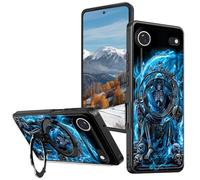 BVCLKJPOI Heavy Duty Case for iPhone Air, Dual-Layer Rugged Protective Cover with 360° Rotating Ring Kickstand, Military-Grade Shockproof Full Body Case for iPhone 17 Air 6.5 Inch, Skull Throne