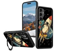 BVCLKJPOI Heavy Duty Case for Samsung Galaxy A35 5G, Dual-Layer Rugged Protective Cover with 360° Rotating Ring Kickstand, Military-Grade Shockproof Full Body Case for Galaxy A35 5G, Traveling Frog