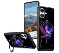 BVCLKJPOI Magnetic Compatible Case for iPhone 17 6.3", 360° Invisible Ring Stand, Anti-Drop Anti-Fingerprint Matte Finish, Hybrid PC+TPU Shockproof Phone Cover for iPhone 17, Maple Leaf