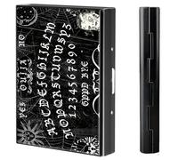 BVCLKJPOI Metal Credit Card Holder Wallet, 6 Card Slots RFID Blocking Stainless Steel Wallet, Slim Metal Credit Card Wallet, with Reliable Press Button Metal Wallet for Women Men, A6, Ouija Board
