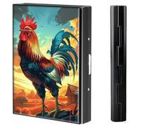 BVCLKJPOI Metal Credit Card Holder Wallet, 6 Card Slots RFID Blocking Stainless Steel Wallet, Slim Metal Credit Card Wallet, with Reliable Press Button Metal Wallet for Women Men, A10, Majestic