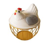 Bvdfgk Chicken Egg Basket Metal Wire Egg Collection Basket Vegetable Fruit Holder Farmhouse Storage Basket Unique Mesh Design Suitable, Gray Lid
