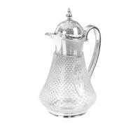 Bvdfgk Glass Pitcher Water Jug from The Middle East, Silver
