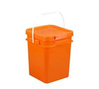 Bvdfgk Square Bucket Pail with Handle And Lid Multipurpose Storage Container Organizer Tub Heavy Duty PP Material Suitable for Home Kitchen Garage Outdoor Ca, Multi, 13L 25.5x25.5x31.1cm