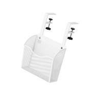 Bvdfgk Storage Holder for Clamping onto Desk Organization, Sturdy Side Storage Shelf Made of Iron for The, White