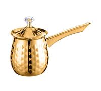 Bvdfgk Turkish Coffee Pot, Coffee Maker with Long Handle Greek Pot Small Pot Coffee Pot Milk Warmer for Kitchen And Home, Golden 200ml