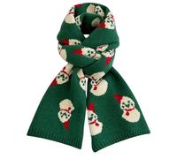 BVEBJDX Christmas Scarf for Women 2024, Winter Knitted Scarf Christmas Theme Scarves Cute Funny Snowman Printed Neck Warmer Knitting Shawls Wraps Soft Warm Neck Scarf Xmas Scarf Thermal Neckerchief