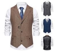 BVEBJDX Men's Medieval Waistcoat UK Sale Clearance Victorian Single Breasted Suit Vest Man Gothic Steampunk Waistcoats Notched Lapel Blazer Jacket Halloween Vests Tops Retro Tuxedo with Pockets