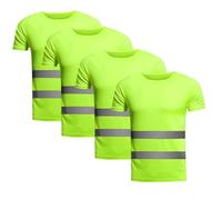 BVEBJDX Pack of 2/3/4 Hi Vis T-Shirt for Men UK Clearance Man Viz High Visibility Short Sleeve Shirts Reflective Tape Safety Security Work Wear Round Neck Lightweight Workwear Casual Breathable Tops