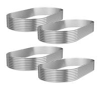 Bvewg 4 Pack 6x3FT Oval Galvanized Raised Garden Bed Outdoor,Metal Garden Bed for Vegetables,Steel Raised Beds for Gardening,Above Ground Box for Flower