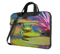 bvgweet Cute Frog Print Laptop Briefcase Bag Laptop Shoulder Sleeve Bag Computer Bags For 13/14/15.6 Inch