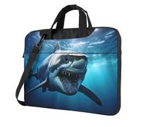 bvgweet Foraging Shark Print Laptop Briefcase Bag Laptop Shoulder Sleeve Bag Computer Bags For 13/14/15.6 Inch
