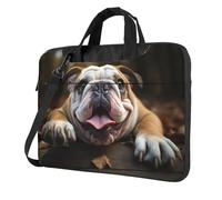 bvgweet Funny English Bulldog Print Laptop Briefcase Bag Laptop Shoulder Sleeve Bag Computer Bags For 13/14/15.6 Inch