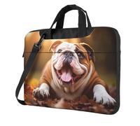 bvgweet Funny English Bulldog Print Laptop Briefcase Bag Laptop Shoulder Sleeve Bag Computer Bags For 13/14/15.6 Inch