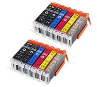 BVH Direct 12 XL Compatible PGI-570XL CLI-571XL Ink Cartridges for Canon Pixma MG7750 MG7751 MG7752 MG7753 TS8050 TS8051 TS8052 TS8053 TS9050 TS9055 - Large Black/Black/Cyan/Magenta/Yellow/Grey,