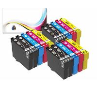BVH Direct 16XL Ink Cartridges, Compatible with Epson WF-2630 WF-2650 WF-2660 WF-2750 WF-2760 WF-2510 WF-2520 WF-2530 WF-2540, 15-Pack, Black/Cyan/Magenta/Yellow