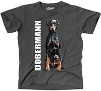BVI Dobermann T-Shirt Dog Dobermann DOBI Portrait by wilsigns siviwonder TSBPP-468 Size M