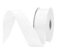 BVIEAKD 1-1/2 inch Wide 50 Yards Double Face White Satin Ribbon Fabric Ribbon for Gift Wrapping Weddings Decoration Bouquet Balloons Arts Craft Sewing Hair Bow Invitation