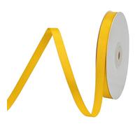 BVIEAKD 10mm Wide 45m Double Face Yellow Satin Ribbon Fabric Ribbon for Gift Wrapping Very Suitable for Weddings Decoration Bouquet Balloons Arts Craft Sewing Hair Bow Invitation