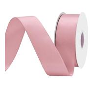 BVIEAKD 40mm Wide 45m Double Face Dusty Pink Satin Ribbon Fabric Ribbon for Gift Wrapping Very Suitable for Weddings Decoration Bouquet Balloons Arts Craft Sewing Hair Bow Invitation
