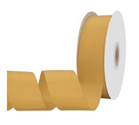 BVIEAKD 40mm x 45m Old Gold Grosgrain Ribbon Old Gold Ribbon for Gift Wrapping Very Suitable for Weddings Decoration Bouquet Arts Craft Sewing Hair Bow Invitation