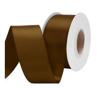 BVIEAKD 53m Wide 22m Double Face Brown Satin Ribbon Fabric Ribbon for Gift Wrapping Very Suitable for Weddings Decoration Bouquet Balloons Arts Craft Sewing Hair Bow Invitation