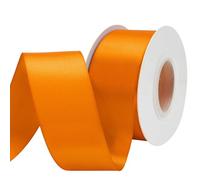 BVIEAKD 53mm Wide 22m Double Face Orange Satin Ribbon Fabric Ribbon for Gift Wrapping Very Suitable for Weddings Decoration Bouquet Balloons Arts Craft Sewing Hair Bow Invitation