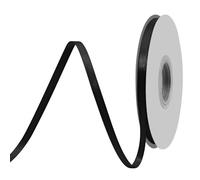 BVIEAKD 6mm Wide 45m Double Face Black Satin Ribbon Fabric Ribbon for Gift Wrapping Very Suitable for Weddings Decoration Bouquet Balloons Arts Craft Sewing Hair Bow Invitation