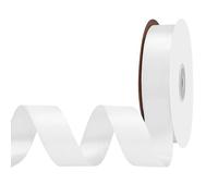 BVIEAKD White Satin Ribbon 23mm X 45m Solid Color Ribbons Perfect for Crafts Wedding Decor Bow Making Arts Sewing and More